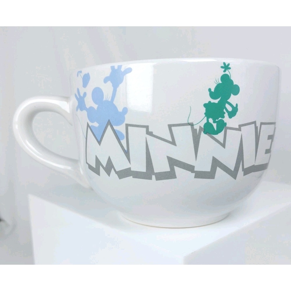 Disney MINNIE Mouse Large Soup Cappuccino‎ Coffee Cup Mug Silhouettes 3.75"x5"